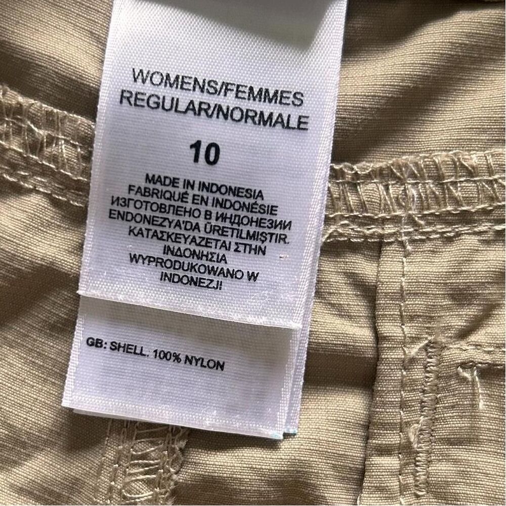 North Face khaki nylon tan drawstring shorts size 10 gorpcore granola - Picture 4 of 5